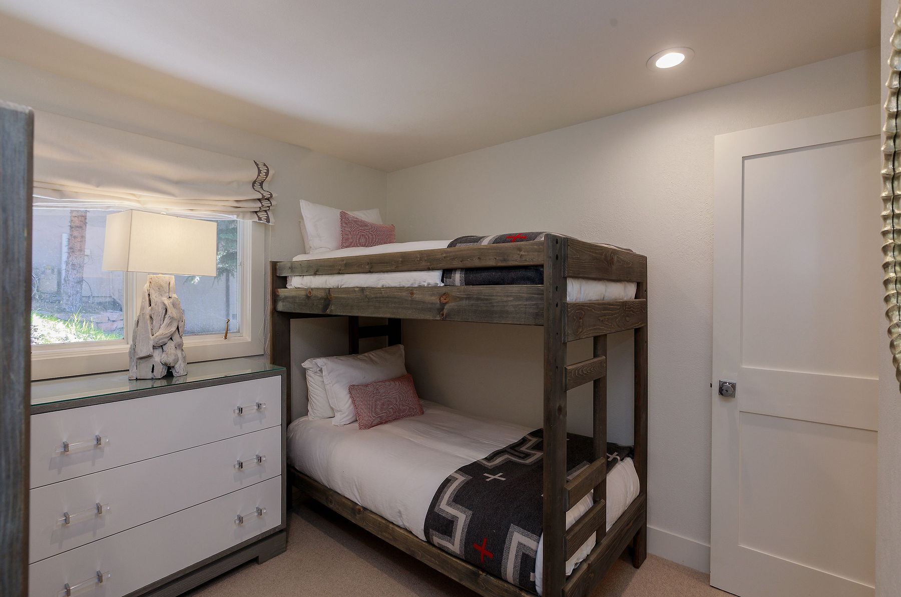 Bunk room detail with built-in storage
